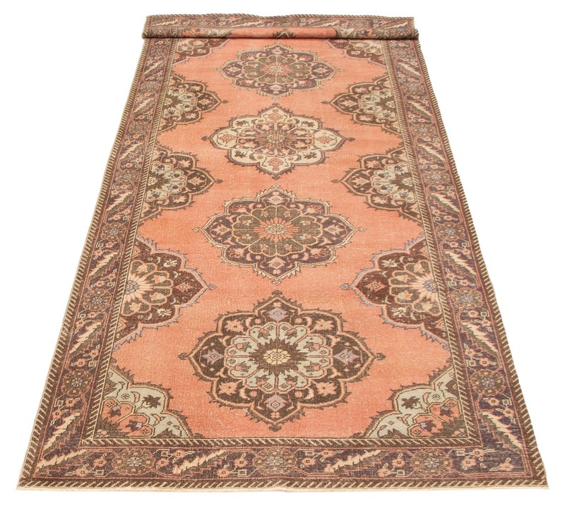 Vintage Hand-Knotted Carpet 4'11" x 13'9" Traditional Oriental Wool Area Rug gallery