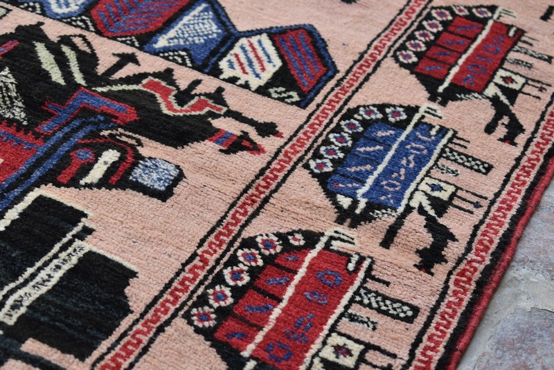2'10 x 4'5 ft Handmade vintage afghan tribal shindand war area rug, 3x5 wool rug gallery