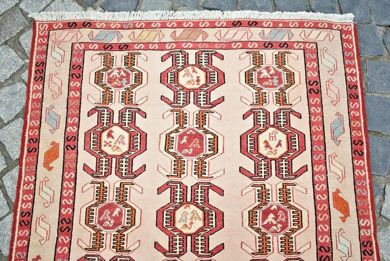 Caucasian Silk Rug 39'' x 57'' Caucasian Silk Sumac Kilim Fine Quality Area Rug gallery