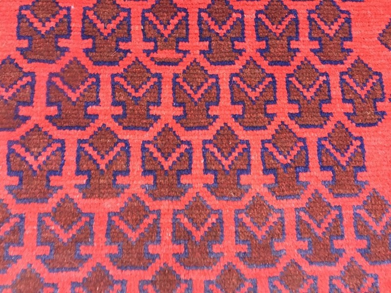 Vintage Afghan Taimani Rug Hand Knotted Bokhara Wool Area Rug 3x5 ft Free Ship gallery
