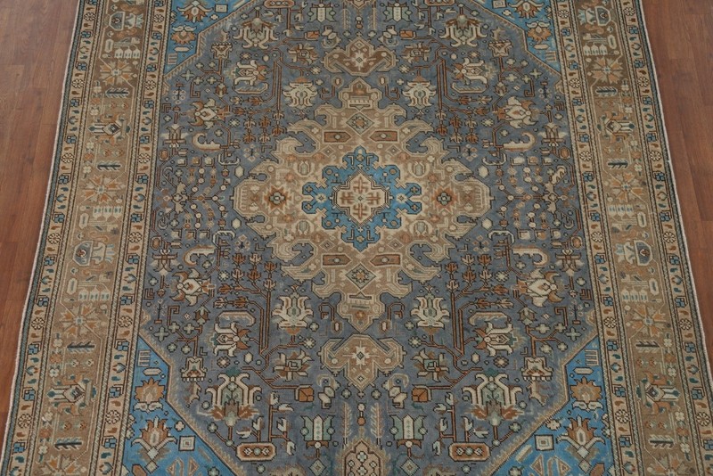 Blue Over-Dyed Traditional Area Rug 6x9 Wool Hand-knotted Living Room Carpet gallery