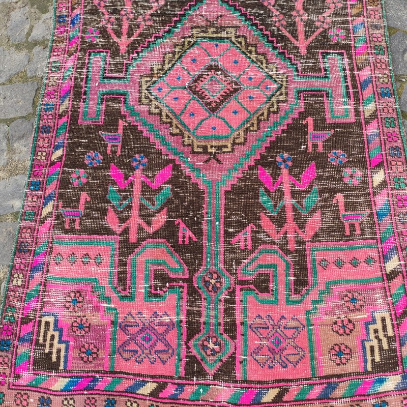 3x11 Full Persian Patterned runner rug 2.95 x 11.15 ft Vintage 90 x 340 cm gallery