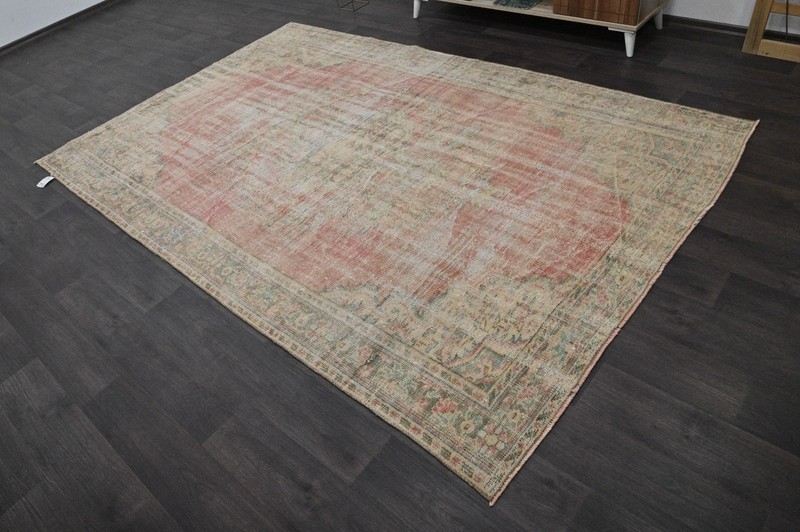 Oushak 6x9,Turkish Rug,vintage,anatolian,PINK,kilim,Bohemian,handmade,wool gallery