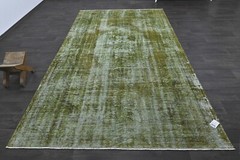 Oushak Turkish Vintage Rug 6×10 Kilim Rug Anatolian Handmade Boho Decor GREEN