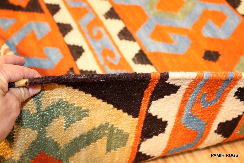 _HAND_WOVEN_KILIM_ Southwestern style 5x8 ft. SHIRVAN CAUCASIAN KAZAK DESIGN gallery