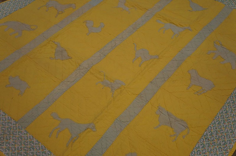 4X4 Antique American Quilts Wool Area Rug 1935 gallery
