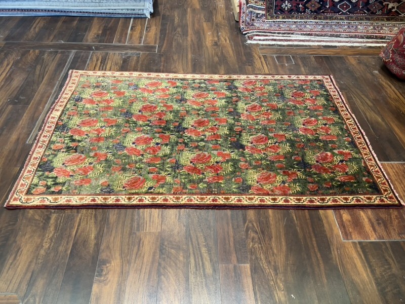 Veg. dye S.Antique Hand Knotted Vintage Tribal Geometric Area Rug 4’x6’3,2079 gallery