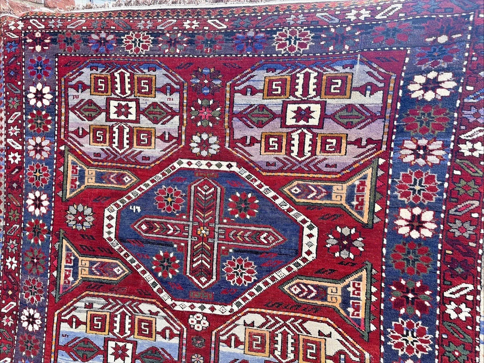 Auth: 19th C Antique Shirvan Caucasian Rug Mythical Art Wool Beauty 6x9 gallery