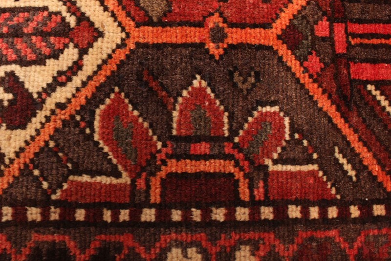 Vintage Geometric Area Rug 4'10" x 8'8" Traditional Hand-Knotted Wool Carpet gallery