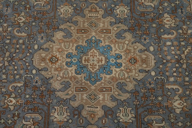 Blue Over-Dyed Traditional Area Rug 6x9 Wool Hand-knotted Living Room Carpet gallery