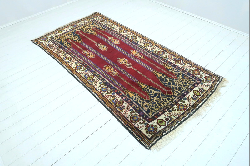 Anatolia Konya Carpet, Red Colored Rug, Wool Rug, Floor Rug Area Carpet 53"x105" gallery