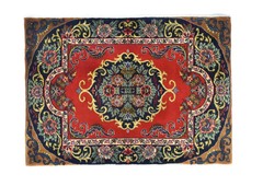 Vintage Handmade Farmhouse Wool Rug 2X3 ft Floral Oriental Entryway Decor Carpet