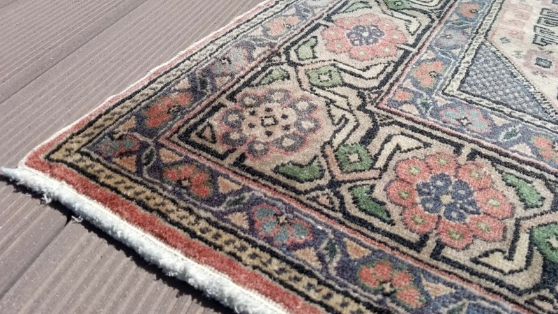 Beautiful Vintage 1950-1960sNatural Dye Wool Pile Rug from Cappadocia 3’x 6’2” gallery