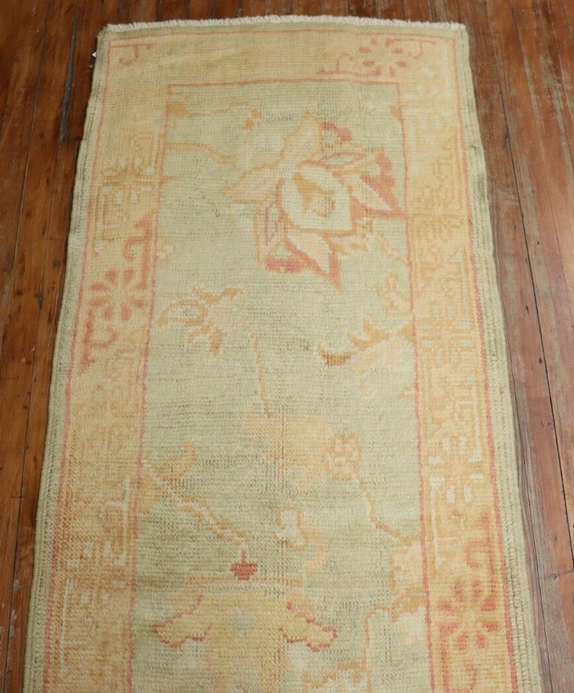 Modern Unique Turkish Oushak Ushak Rug Runner 2'6''x21'