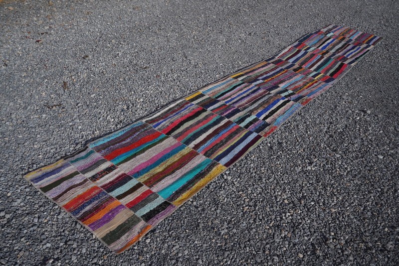 Turkish Kilim Runner Rug 3x16 ft Vintage Handmade Farmhouse Extra Long Rug 833 gallery