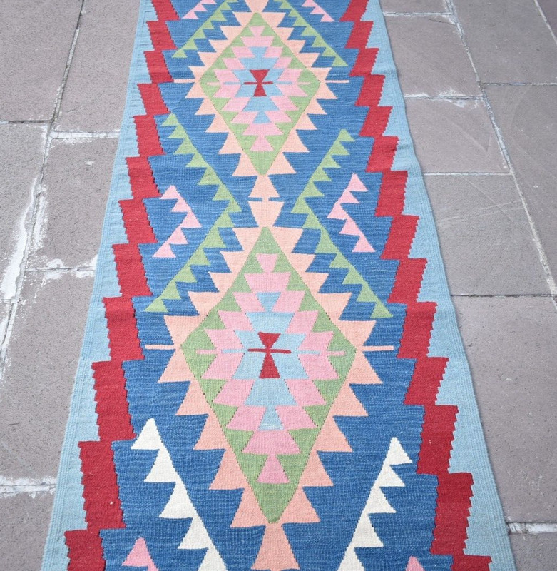 Turkish Hallway Rug 32'' x 155'' Long Oushak Runner Kilim Hallway Corridor Rug gallery
