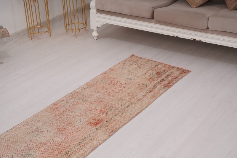 Vintage Runner Rug Oushak Runner Rug Turkish Runner Rug 2x9 Anatolian Runner 126 gallery