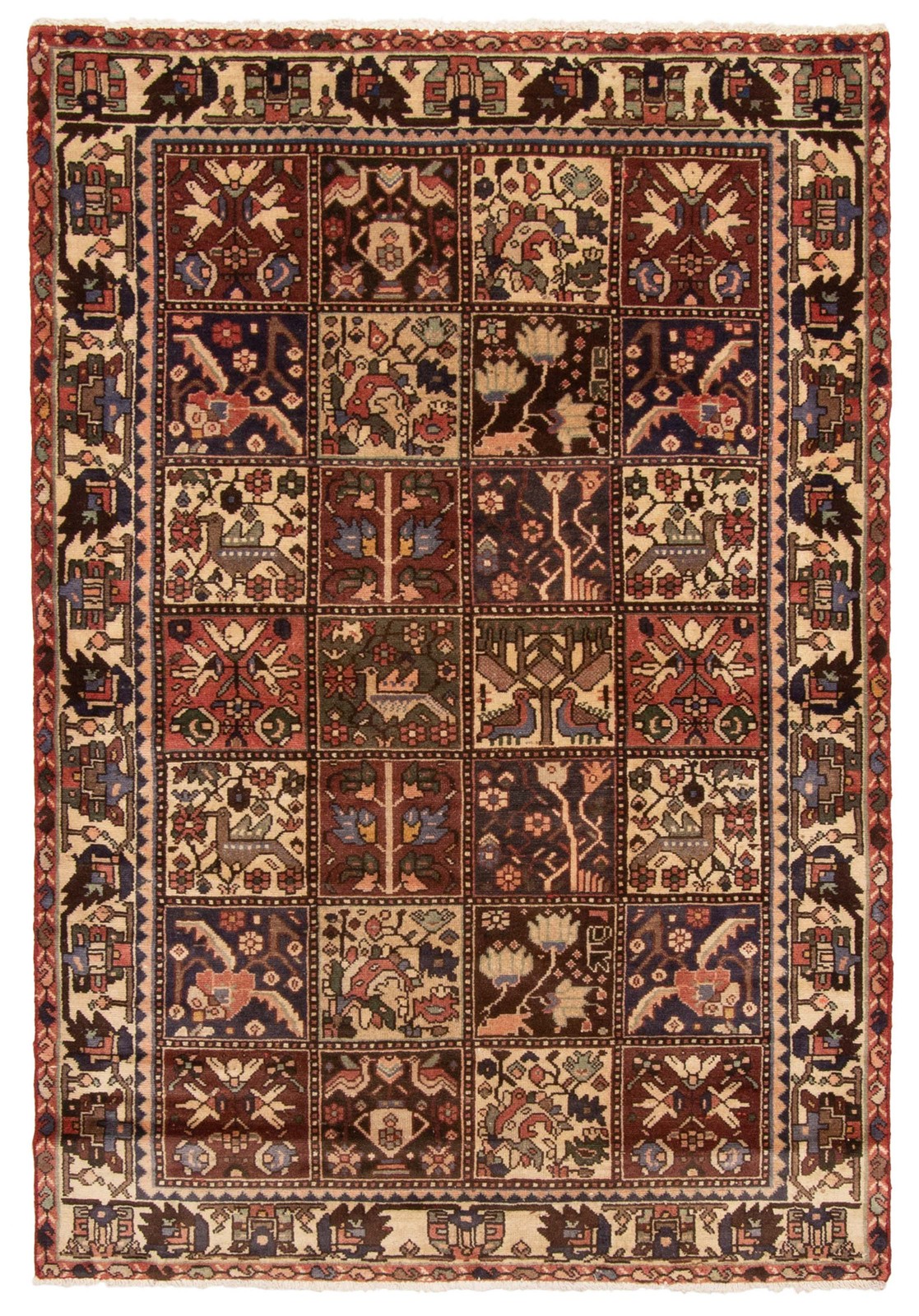 Vintage 4'3" x 6'3" Traditional Hand Knotted Vegetable Dye Wool Area Rug gallery