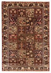 Vintage 4’3″ x 6’3″ Traditional Hand Knotted Vegetable Dye Wool Area Rug