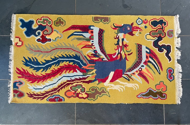 Vintage Tibetan Dragon Rug Size 3'4''x5'7'' gallery
