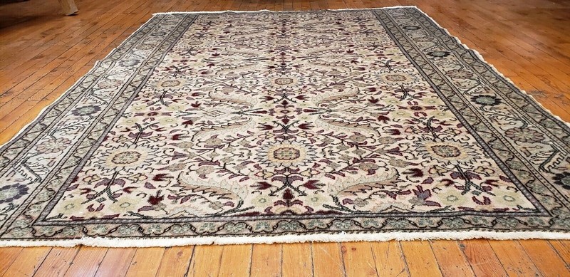Exquisite Antique 1940-1050's Wool Pile Natural Color Bunyan Area Rug 4'8"×6' gallery