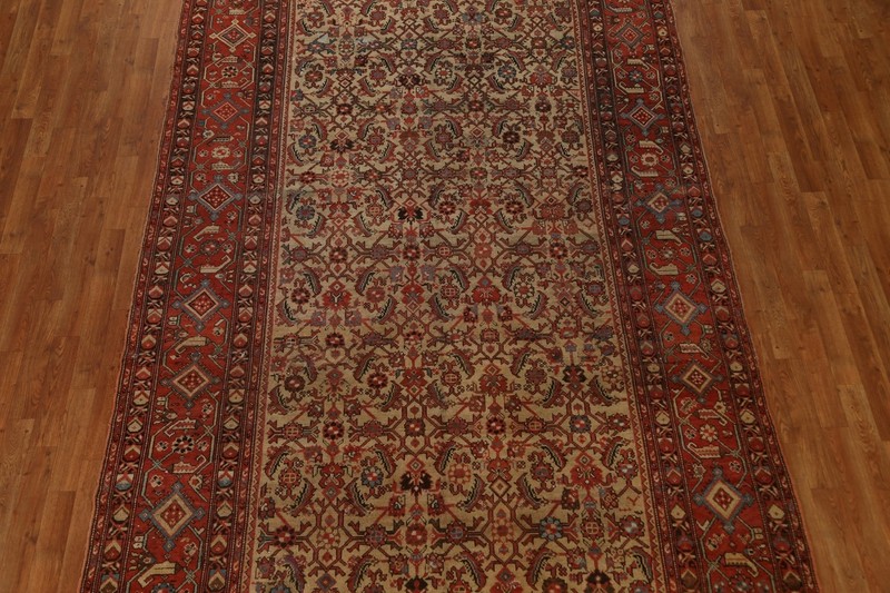 Antique Pre-1900 Heriz Bakhshayesh Area Rug 7'x13' Hand-knotted Wool Carpet gallery