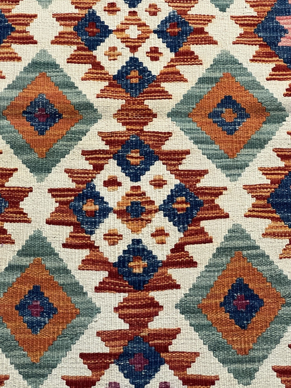 Vintage Kilim Traditional Hand Made Oriental Wool Kilim 5ftx3.2ft 160cmx102cm gallery