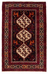 Vintage 3’5″ x 5’3″ Traditional Hand Knotted Vegetable Dye Wool Area Rug