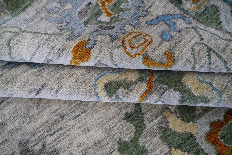 Vintage Turkish Oushak Rug, Beige 9X12 ft, Handmade Wool, Bohemian Anatolian gallery