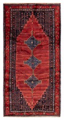 Vintage Oriental Hand-Knotted Carpet 4’10” x 9’6″ Traditional Wool Area Rug