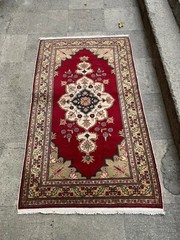 3’4” x 5’11” Vintage Natural Rug Village Rug Handmade Carpet.SKU:K925
