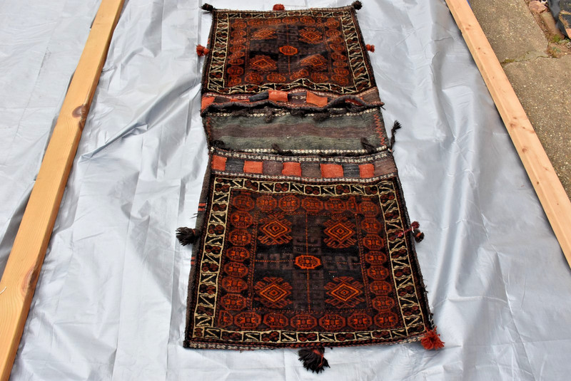 Antique Tribal Nomadic Saddlebag Handwoven 2.4x5.3 # Kel12 gallery