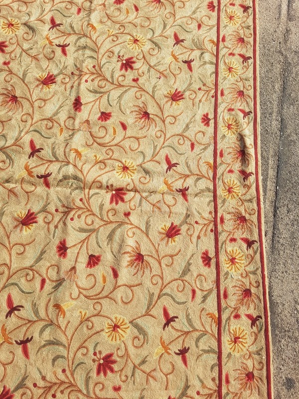 Vintage Hand Woven Traditional Kashmiri Multicolor Kilim Rug Carpet 185x122 cm gallery