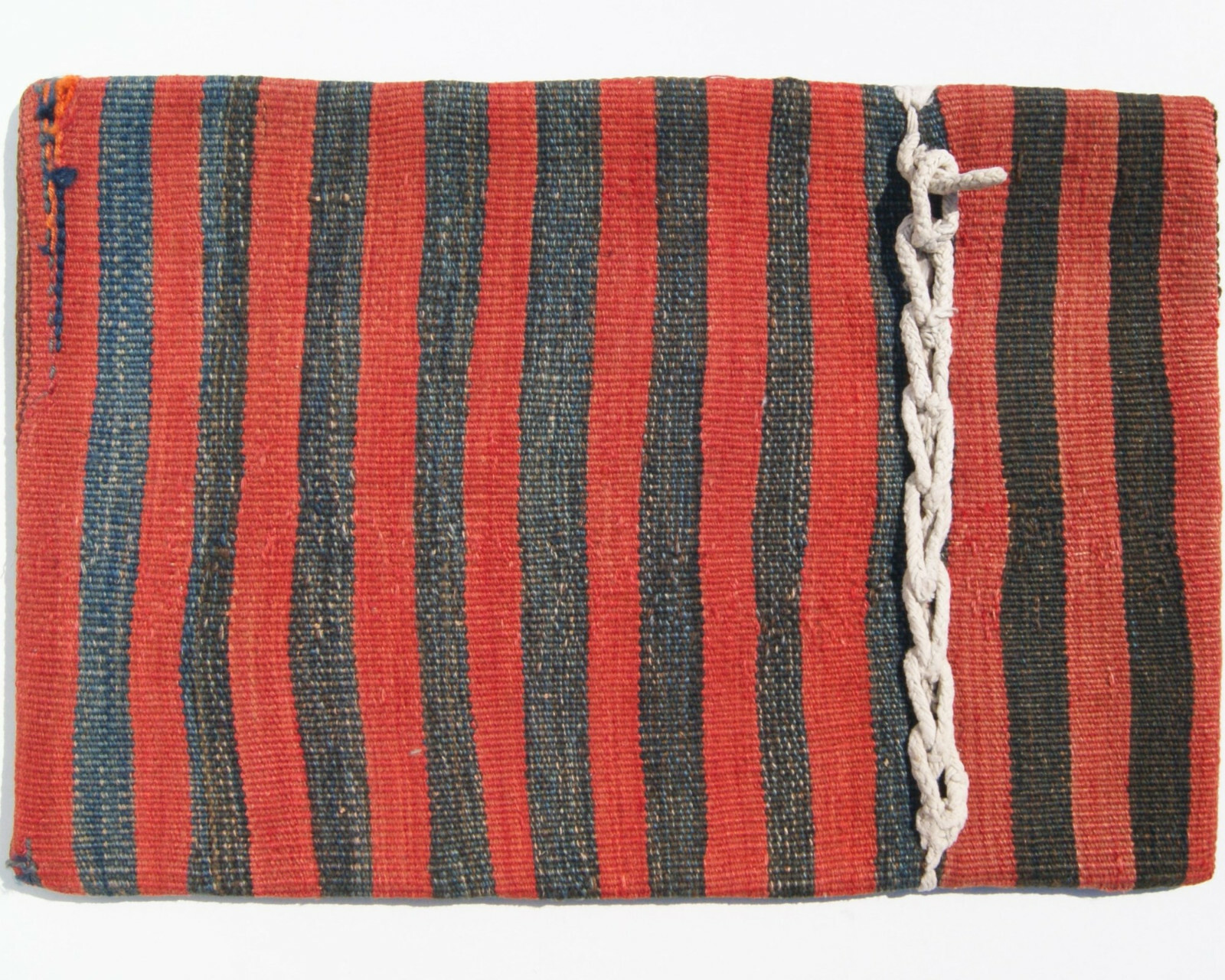 Vintage Rustic StripTurkish Kilim Cushion Cover - Handcrafted Home Decor 24"x16" gallery