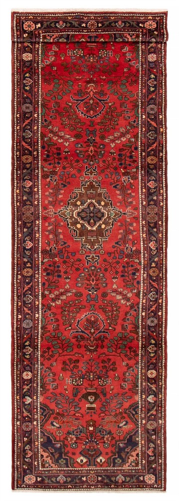 Vintage Hand-knotted Runner Rug 3'6" x 12'10" Traditional Oriental Wool Carpet