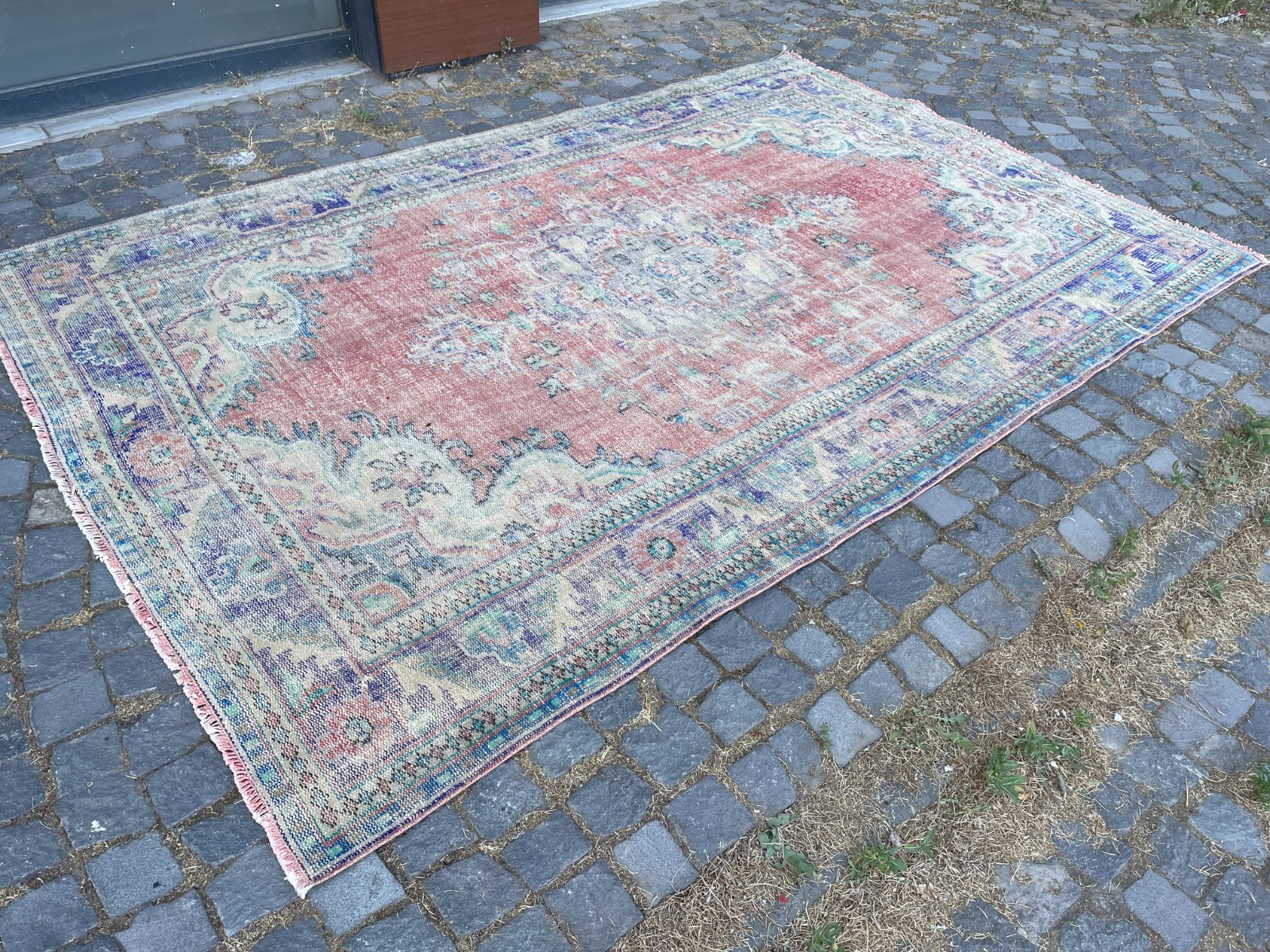 Turkish Vintage Rug, Handmade Wool Rug, Bohemian Large Rug, 6,4 x 9,6 ft gallery