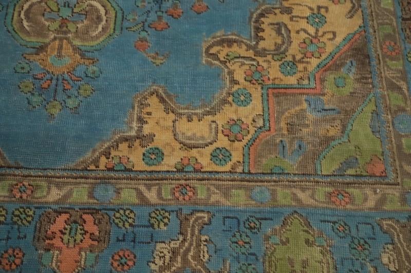 Handmade Vintage Over-Dyed Blue Traditional Living Room Area Rug 6x9 Wool Carpet gallery