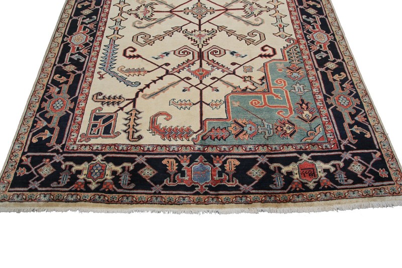 8x12 Rare Vintage Handmade Traditional Oriental Area Rug Sampler Design Ivory gallery