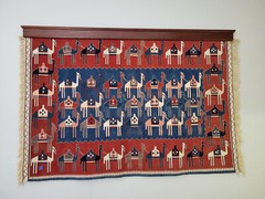 Vintage Konya Kilim Wool Rug or Wall Hanging Hand Woven Turkish