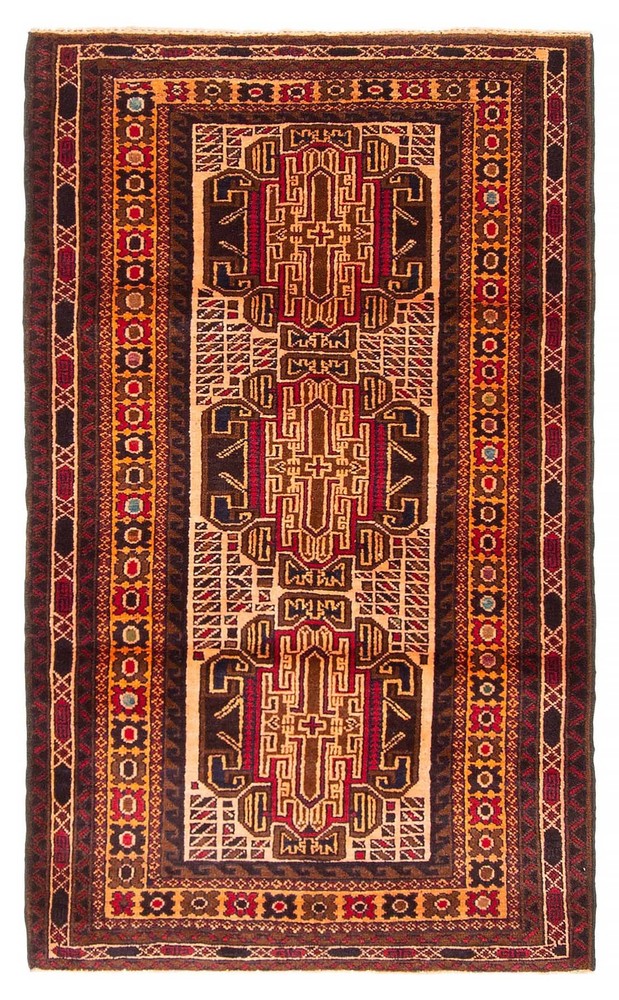 Traditional Vintage Hand-Knotted Oriental Carpet 2'10" x 4'9" Wool Area Rug