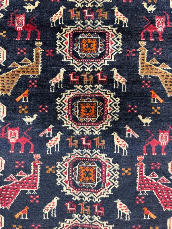Vintage Fabulous Hand Knotted Oriental Wool Rug Carpet 132x104 Cm gallery