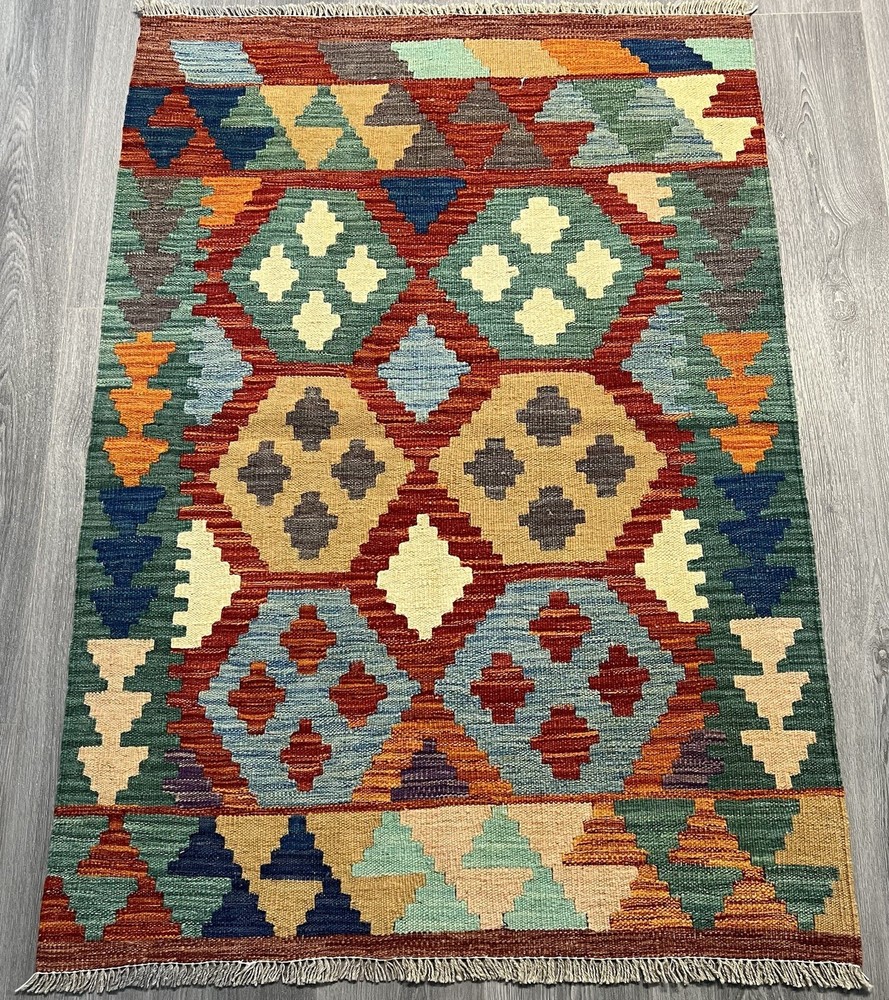 Vintage Kilim Traditional Hand Made Oriental Wool Kilim 5ftx3.2ft 135cmx95cm