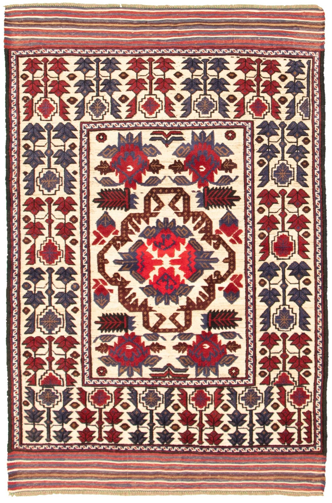 Traditional Vintage Hand-Knotted Oriental Carpet 4'1" x 6'2" Wool Area Rug gallery