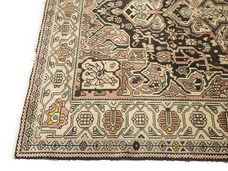Handmade Semi-Antique Wool Rug Traditional Floral Style Decor Carpet 5'5X9'7 ft gallery