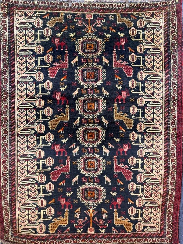 Vintage Fabulous Hand Knotted Oriental Wool Rug Carpet 132x104 Cm gallery