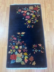 2′ x 4′ Antique Chinese Art Deco Oriental Rug – 1930s – 100% Wool – Hand Made