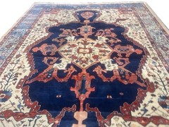 Oriental Rug Black Mountain Serapi Design Vintage Azeri Woven Legends Turkish