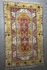 Vintage Turkish Milas Hand Knotted Wool Rug 6×10 Feet
