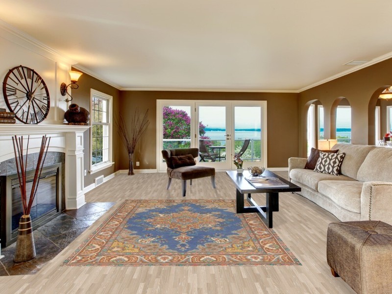 Overdyed Traditional Blue Area Rug 6x9 ft Hand-knotted Wool for Living Room gallery