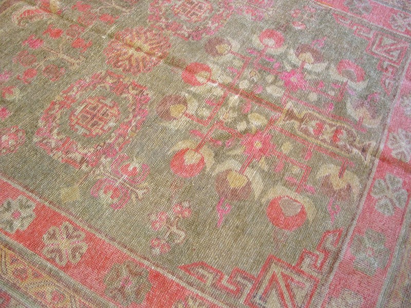 5'x11' Antique East Turkestan Wide Hallway Gallery Size Wool Khotan Rug gallery